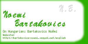 noemi bartakovics business card